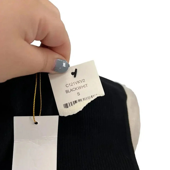 Capsule 121 The Star Vest Black Ribbed Knit Tank Top Zip Front Size Small - Picture 11 of 14